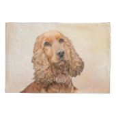Engelse Cocker Spaniel Paining - Originele Dog Art Kussensloop (Achterkant)