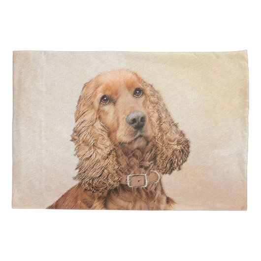Engelse Cocker Spaniel Paining - Originele Dog Art Kussensloop (Achterkant)