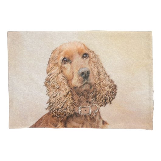 Engelse Cocker Spaniel Paining - Originele Dog Art Kussensloop (Voorkant)