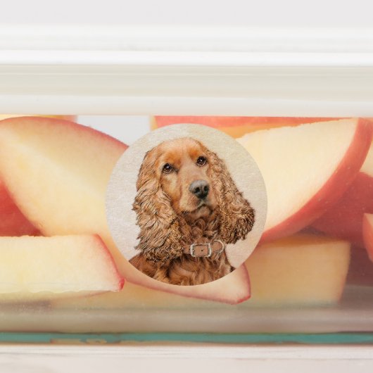 Engelse Cocker Spaniel Paining - Originele Dog Art Labels (Aangebracht)