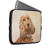 Engelse Cocker Spaniel Paining - Originele Dog Art Laptop Sleeve (Voorkant Rechts)