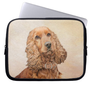 Engelse Cocker Spaniel Paining - Originele Dog Art Laptop Sleeve