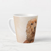 Engelse Cocker Spaniel Paining - Originele Dog Art Latte Mok (Linkerhoek)