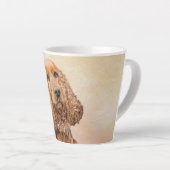 Engelse Cocker Spaniel Paining - Originele Dog Art Latte Mok (Rechterhoek)