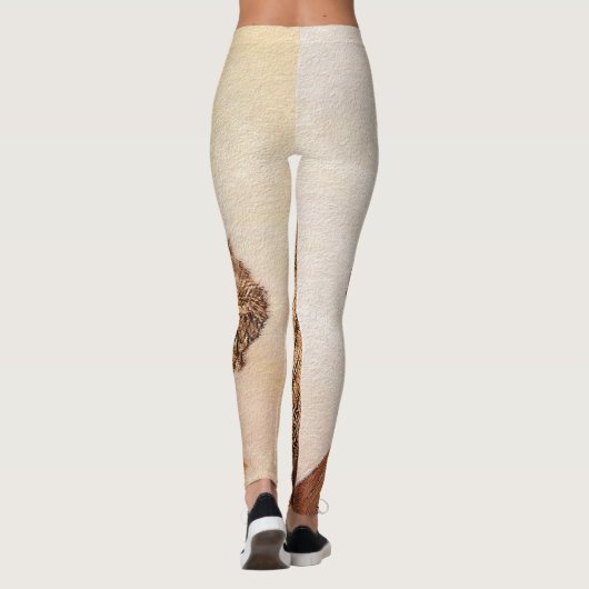 Engelse Cocker Spaniel Paining - Originele Dog Art Leggings (Achterkant)