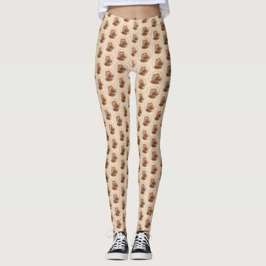 Engelse Cocker Spaniel Paining - Originele Dog Art Leggings (Voorkant)