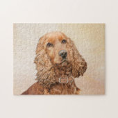 Engelse Cocker Spaniel Paining - Originele Dog Art Legpuzzel (Horizontaal)