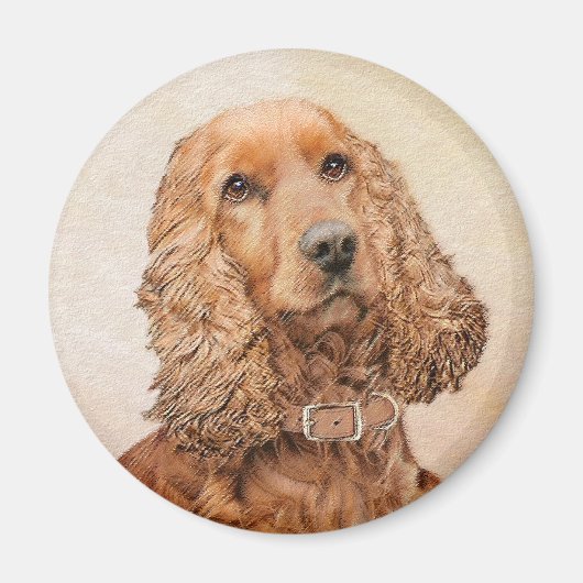 Engelse Cocker Spaniel Paining - Originele Dog Art Magneet (Voorkant)