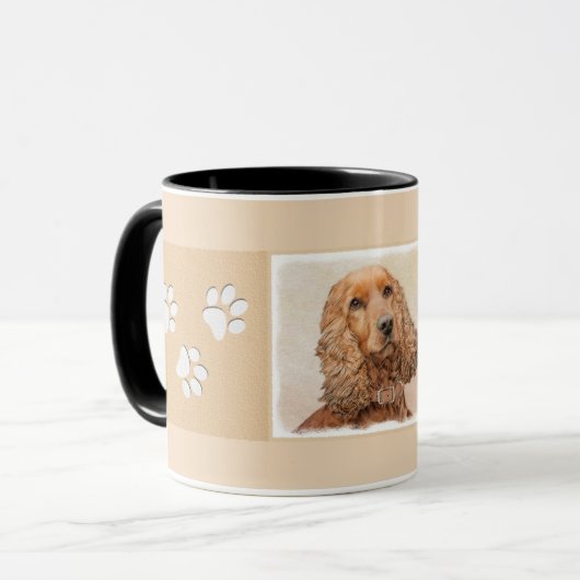 Engelse Cocker Spaniel Paining - Originele Dog Art Mok (Voorkant links)