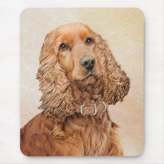 Engelse Cocker Spaniel Paining - Originele Dog Art Muismat (Voorkant)