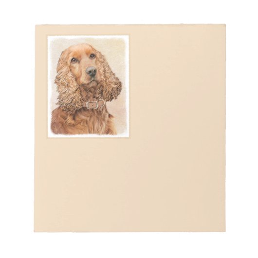 Engelse Cocker Spaniel Paining - Originele Dog Art Notitieblok (Voorkant)