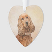 Engelse Cocker Spaniel Paining - Originele Dog Art Ornament (voorkant)