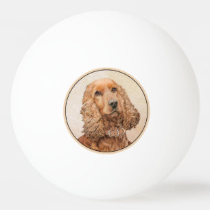 Engelse Cocker Spaniel Paining - Originele Dog Art Pingpongbal