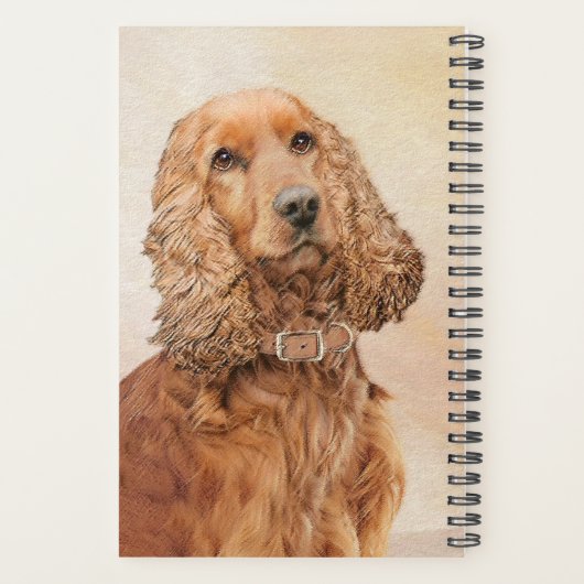 Engelse Cocker Spaniel Paining - Originele Dog Art Planner (Achterkant)