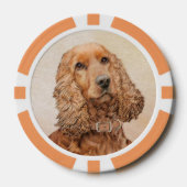 Engelse Cocker Spaniel Paining - Originele Dog Art Poker Chips (Voorkant)