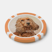 Engelse Cocker Spaniel Paining - Originele Dog Art Poker Chips (Enkel)