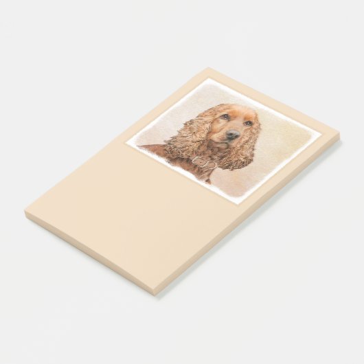 Engelse Cocker Spaniel Paining - Originele Dog Art Post-it® Notes (Schuin)