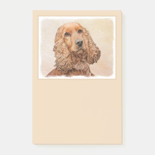 Engelse Cocker Spaniel Paining - Originele Dog Art Post-it® Notes (Voorkant)