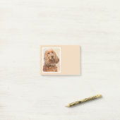 Engelse Cocker Spaniel Paining - Originele Dog Art Post-it® Notes (Op bureau)