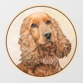 Engelse Cocker Spaniel Paining - Originele Dog Art Raamsticker (Vel)