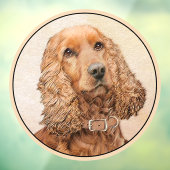 Engelse Cocker Spaniel Paining - Originele Dog Art Raamsticker (Vel 3)