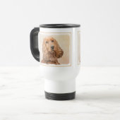 Engelse Cocker Spaniel Paining - Originele Dog Art Reisbeker (Voorkant links)