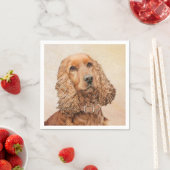 Engelse Cocker Spaniel Paining - Originele Dog Art Servet (Insitu)