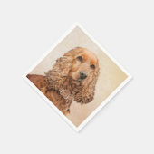 Engelse Cocker Spaniel Paining - Originele Dog Art Servet (Hoek)