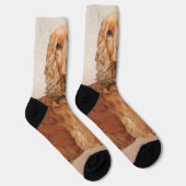 Engelse Cocker Spaniel Paining - Originele Dog Art Sokken (Rechts)