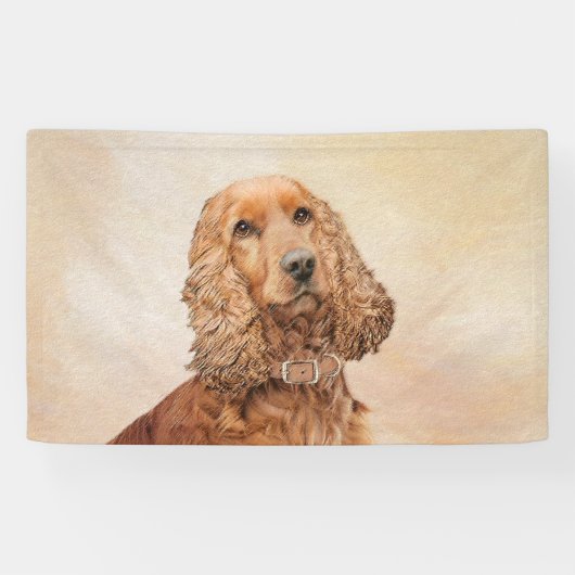Engelse Cocker Spaniel Paining - Originele Dog Art Spandoek (Horizontaal)
