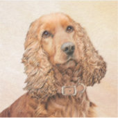 Engelse Cocker Spaniel Paining - Originele Dog Art Sticker (Voorkant)