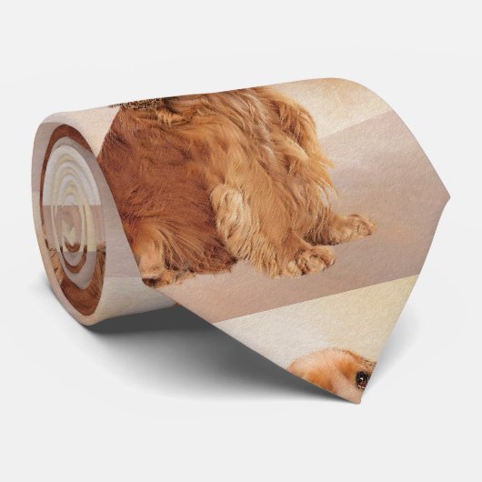 Engelse Cocker Spaniel Paining - Originele Dog Art Stropdas (Opgerold)