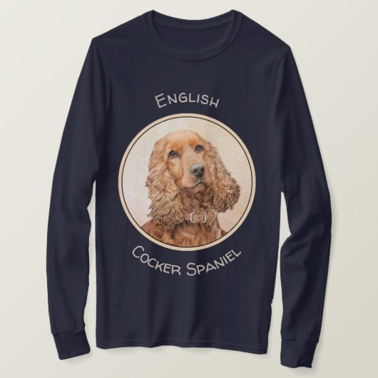 Engelse Cocker Spaniel Paining - Originele Dog Art T-shirt (Design voorkant)