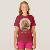 Engelse Cocker Spaniel Paining - Originele Dog Art T-shirt (Voorkant volledig)