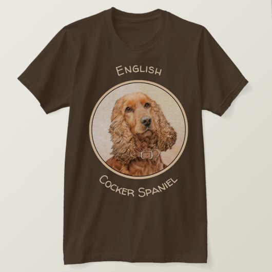 Engelse Cocker Spaniel Paining - Originele Dog Art T-shirt (Design voorkant)