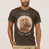 Engelse Cocker Spaniel Paining - Originele Dog Art T-shirt (Voorkant)