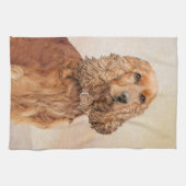 Engelse Cocker Spaniel Paining - Originele Dog Art Theedoek (Horizontaal)