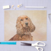 Engelse Cocker Spaniel Paining - Originele Dog Art Tissuepapier (Craft)