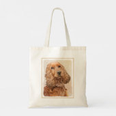 Engelse Cocker Spaniel Paining - Originele Dog Art Tote Bag (Achterkant)