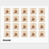 Engelse Cocker Spaniel Paining - Originele Dog Art Vierkante Sticker (Vel)