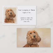 Engelse Cocker Spaniel Paining - Originele Dog Art Visitekaartje (Voorkant / Achterkant)