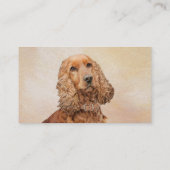 Engelse Cocker Spaniel Paining - Originele Dog Art Visitekaartje (Achterkant)