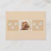 Engelse Cocker Spaniel Paining - Originele Dog Art Visitekaartje (Achterkant)