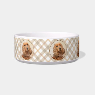 Engelse Cocker Spaniel Paining - Originele Dog Art Voerbakje