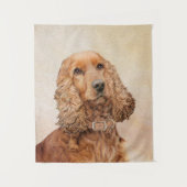 Engelse Cocker Spaniel Paining - Originele Dog Art Wandkleed (Voorkant)