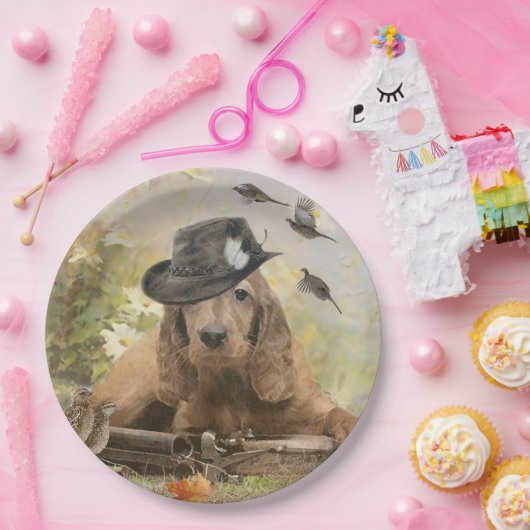 Engelse Cocker Spaniel Papieren Bordje (Feest)