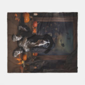 Engelse Cocker Spaniel Pompoenen Halloween Griezel Fleece Deken (Voorkant (Horizontaal))