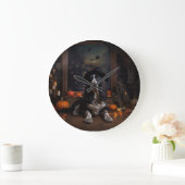Engelse Cocker Spaniel Pompoenen Halloween Griezel Grote Klok (Huis)