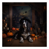 Engelse Cocker Spaniel Pompoenen Halloween Griezel Perfect Poster (Voorkant)