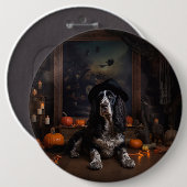 Engelse Cocker Spaniel Pompoenen Halloween Griezel Ronde Button 6,0 Cm (Voorkant /achterkant)
